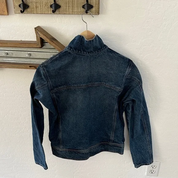 Designer Nili Lotan Classic Blue Denim Jacket - Picture 4 of 4